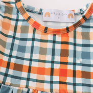 Green plaid mom&me dress