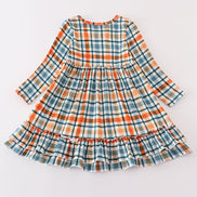 Green plaid mom&me dress