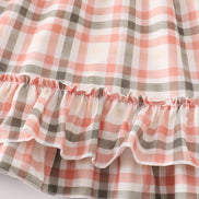 Green watercolor plaid mom&me dress