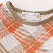Khaki gingham mom&me dress