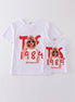 White music fan print mom&me top