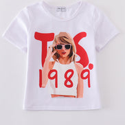 White music fan print mom&me top