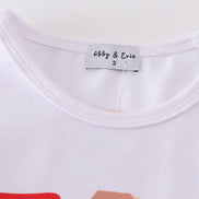 White music fan print mom&me top