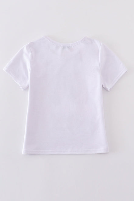 White music fan print mom&me top
