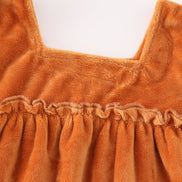 Caramel velvet mom&me dress