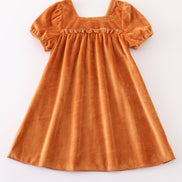 Caramel velvet mom&me dress