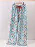 Blue christmas character print mom pajamas pants