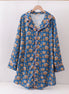 Navy gingerbread print mom gown