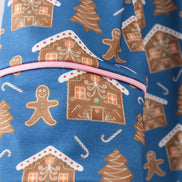 Navy gingerbread print mom gown