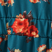 Green floral print mom&me dress
