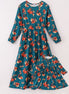 Green floral print mom&me dress
