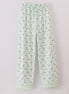 Green christmas holly print men pajamas pants