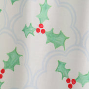 Green christmas holly print men pajamas pants