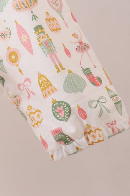 Nutcracker print tiered mom dress