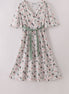 Sage bow tie mom dress