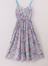 Purple floral women dress