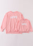 Valentine's day love french knot mom&me top