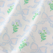 Green leaves bow print mom&me dress