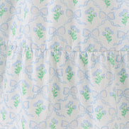 Green leaves bow print mom&me dress