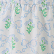 Green leaves bow print mom&me dress