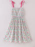 Meadow delight smocked mom dress