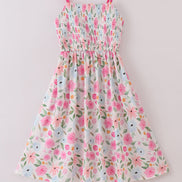 Blossom bliss smocked mom dress