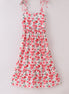 Pink floral print mom dress