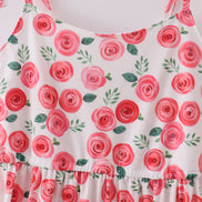 Pink floral print mom dress