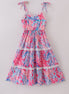 Tropical Sunset Waves mom tiered dress