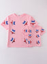 Pink star sequin mom&me top