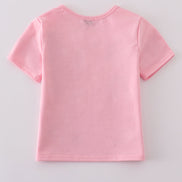 Pink star sequin mom&me top