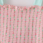 Pink floral smocked mom&me dress