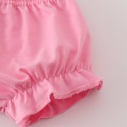 Pink Floral Ruffle Bloomer Set