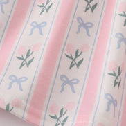 Pink Bow Embroidered Bow Bloomer Set