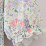 Floral print smocked mom dress
