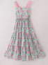Green dream garden tiered mom dress
