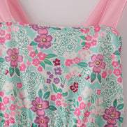 Green dream garden tiered mom dress