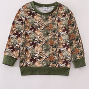 Camo leave dad&me sweatshirt