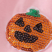 Pink ghost pumpkin sequin ruffle dress