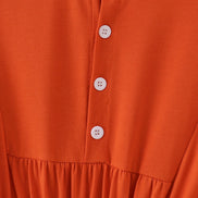Rust tiered mom ruffle dress