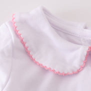 Pink bow smocked bloomer set