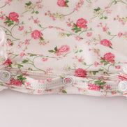 Pink rose hand smocked bubble