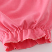 Pink rose hand smocked bloomer set