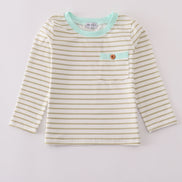 Khaki stripe top