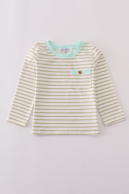 Khaki stripe top