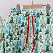 Green christmas tree print dad pajamas pants set