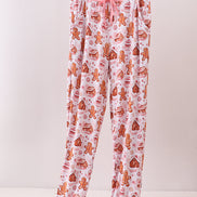 Pink gingerbread house bamboo mom pajmas pants