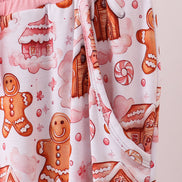 Pink gingerbread house bamboo mom pajmas pants