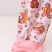 Pink gingerbread house bamboo mom pajmas pants