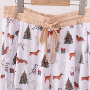 Christmas tree animal adult bamboo pajamas pants